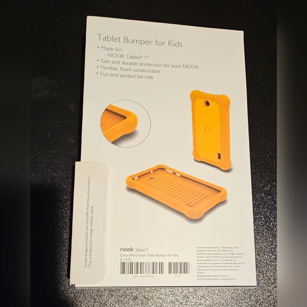 Nook Tablet Bumper - Pink,‎ Orange or Green